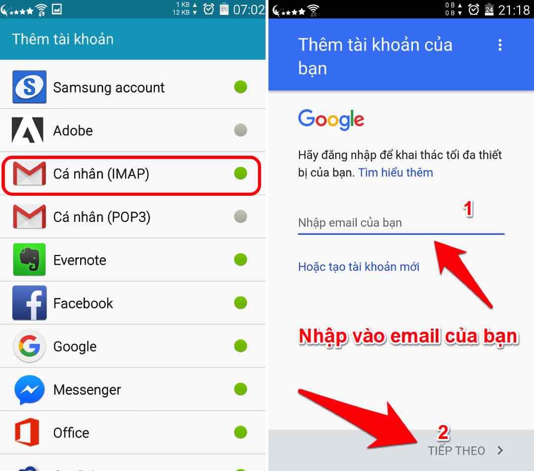 Quy trình lập tài khoản Gmail trên điện thoại